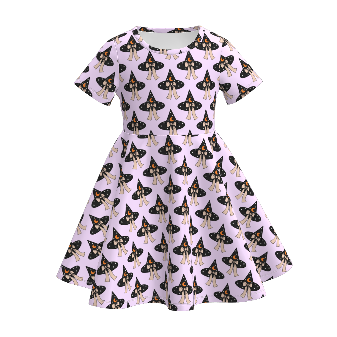 (Pre Order)Girls Halloween Cartoon Print Dress