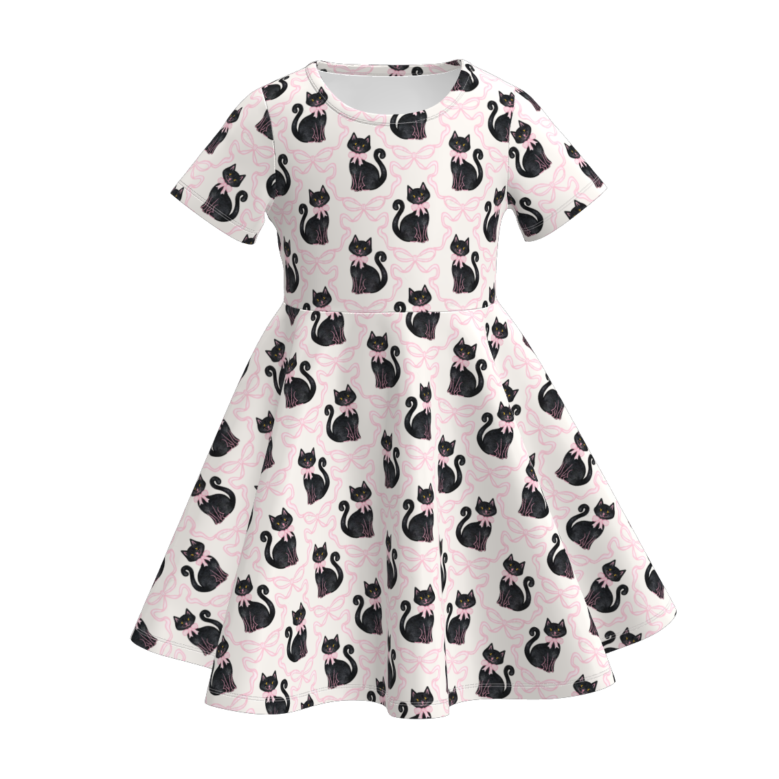 (Pre Order)Girls Halloween Cartoon Print Dress