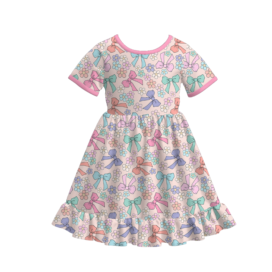 (Pre Order)Girls Summer Birthday Print Dress