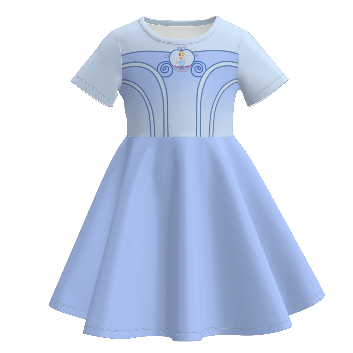(Pre Order)Girls Summer Princess Print Dress