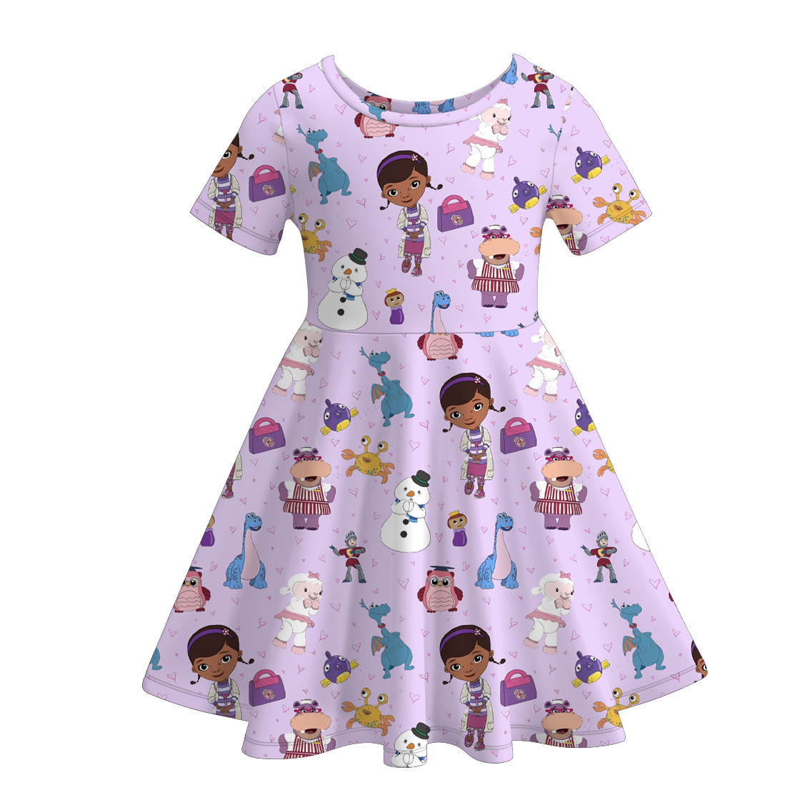 (Pre Order)Girls Summer Cartoon Print Dress