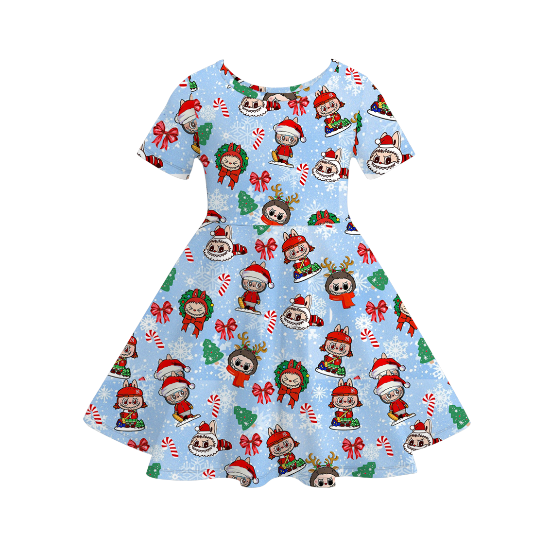 (Pre Order)Girls Summer Cartoon Print Dress