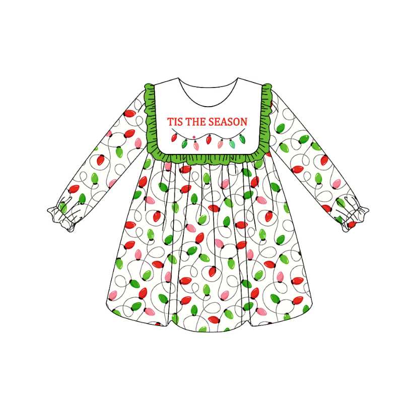 (Pre Order)Sisters Christmas Embroidery Dress,Set&Romper