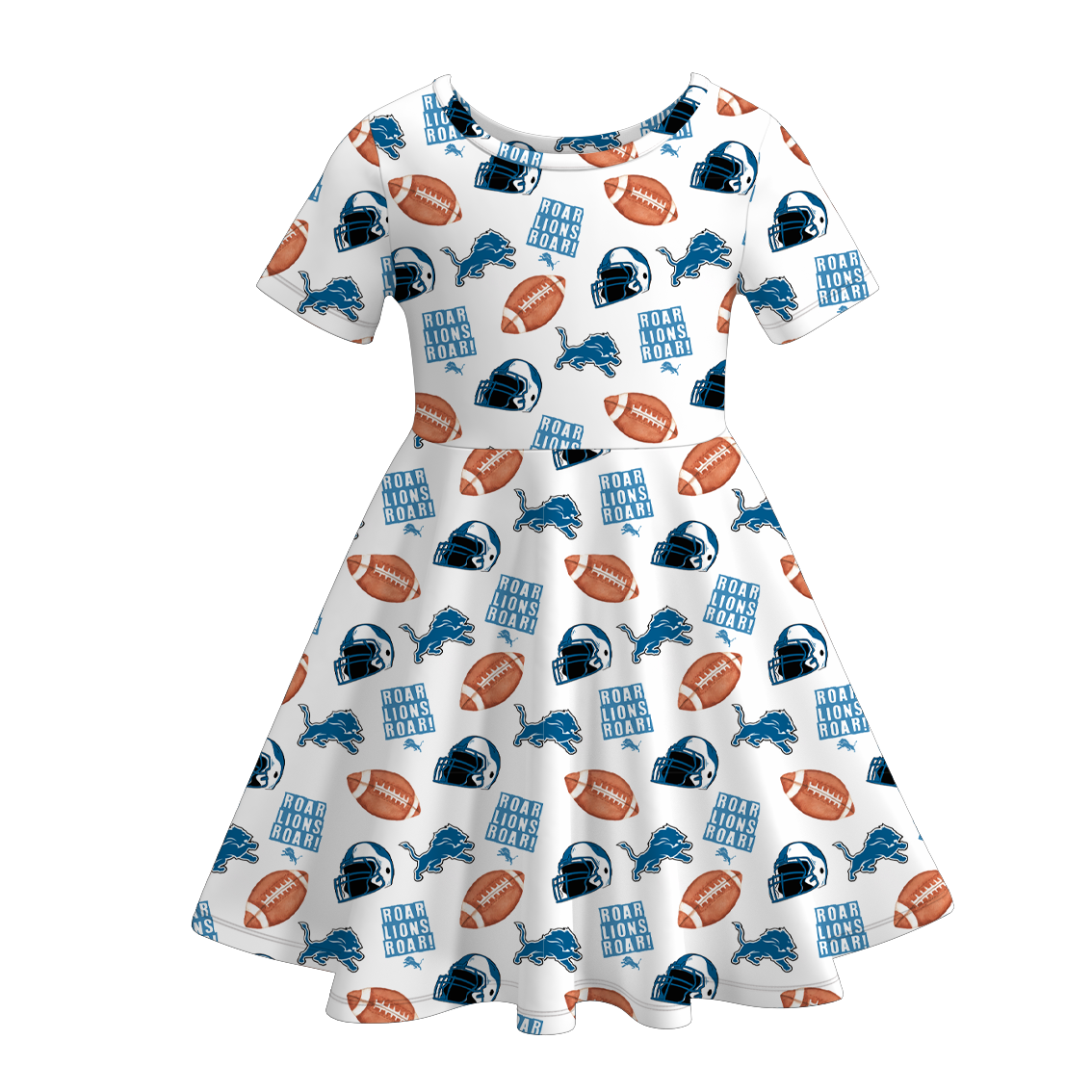 (Pre Order)Girls Summer Football Print Dress