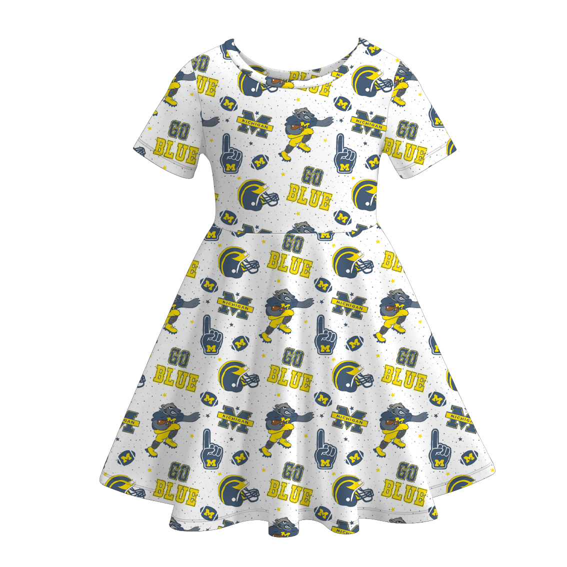 (Pre Order)Girls Summer Football Print Dress
