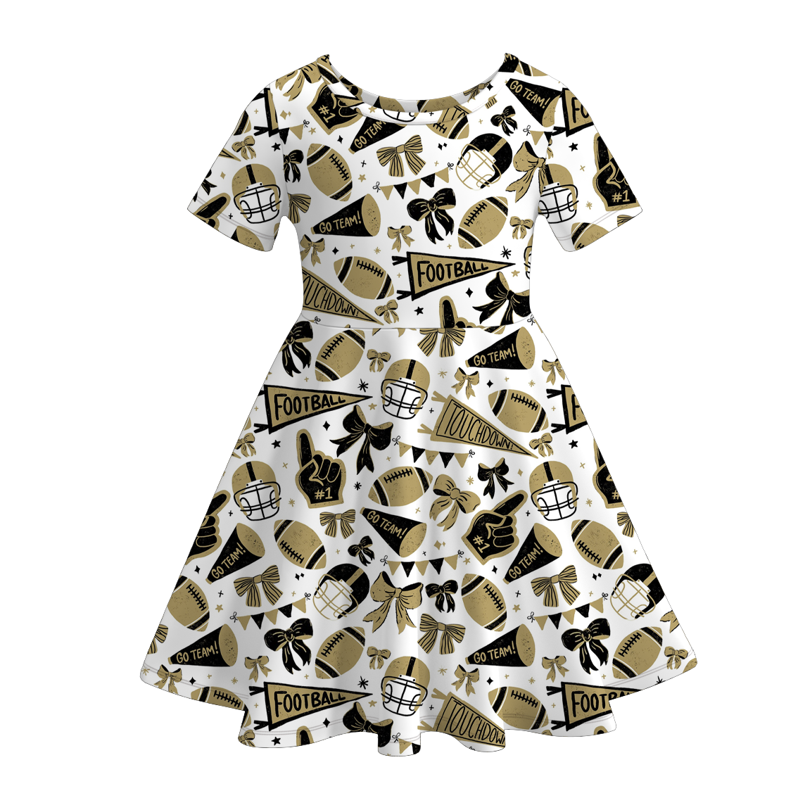(Pre Order)Girls Summer Football Print Dress