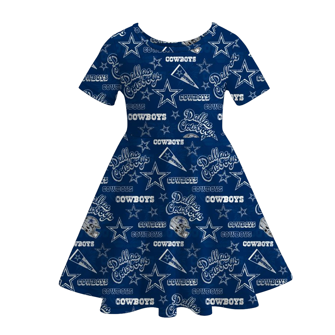 (Pre Order)Girls Summer Football Print Dress