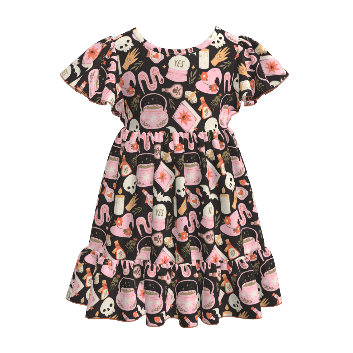 (Pre Order)Mommy and Me Halloween Print Dress