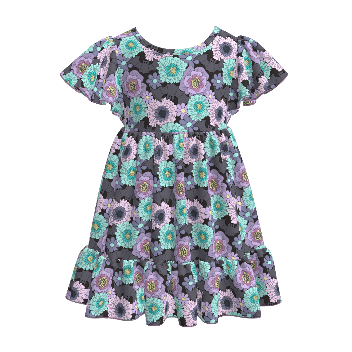 (Pre Order)Mommy and Me Halloween Print Dress