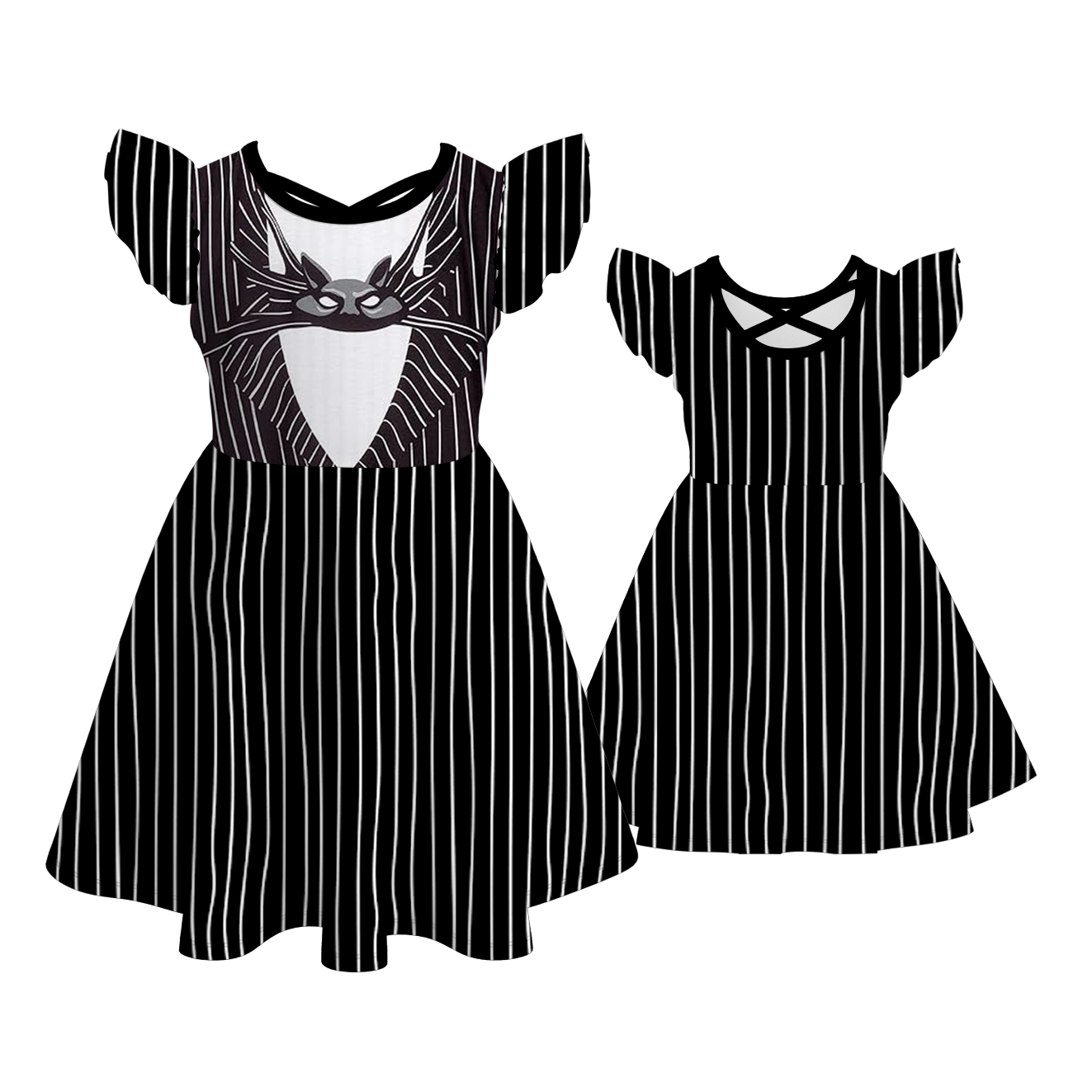 (Pre Order)Girls Halloween Cos Print Dress
