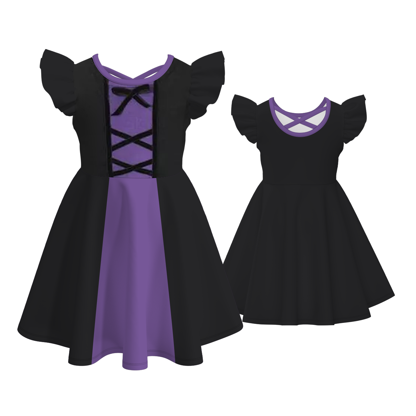 (Pre Order)Girls Halloween Cos Print Dress