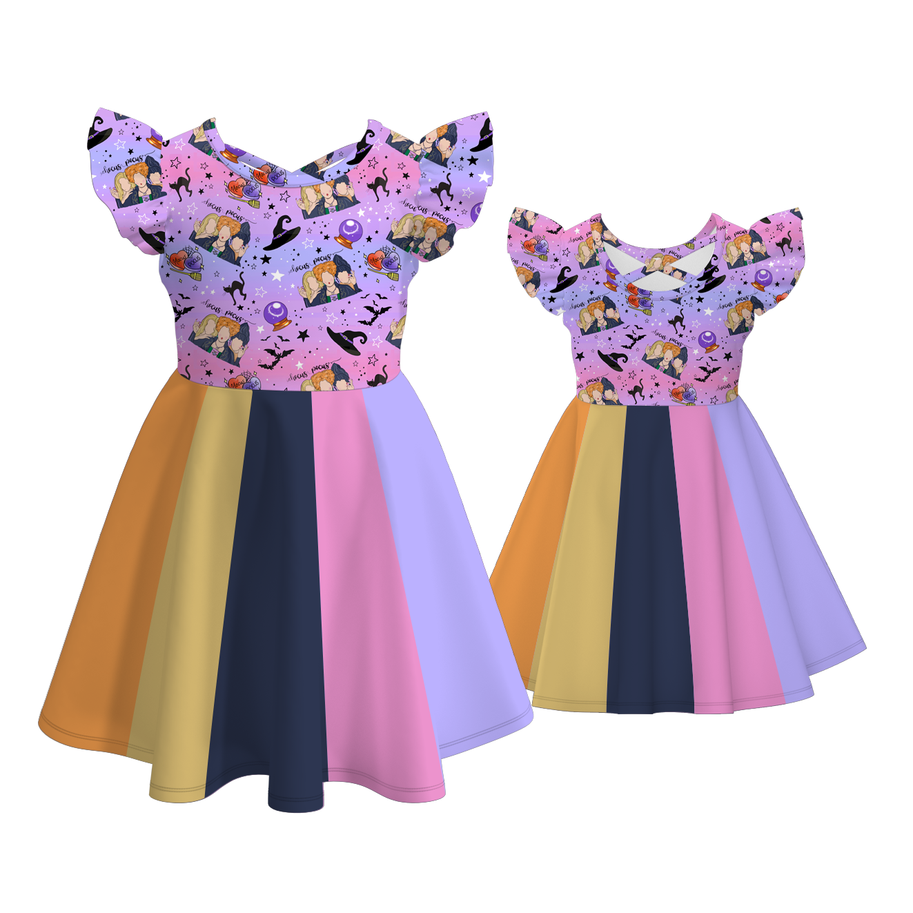 (Pre Order)Girls Halloween Cos Print Dress