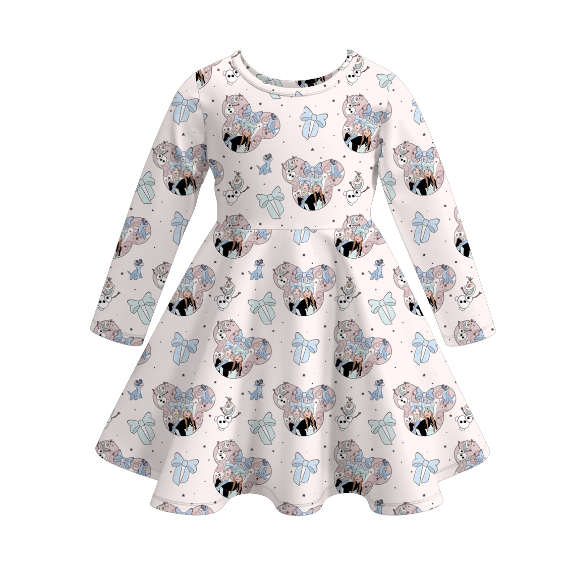 (Pre Order)Girls Fall&Winter Princess Print Dress