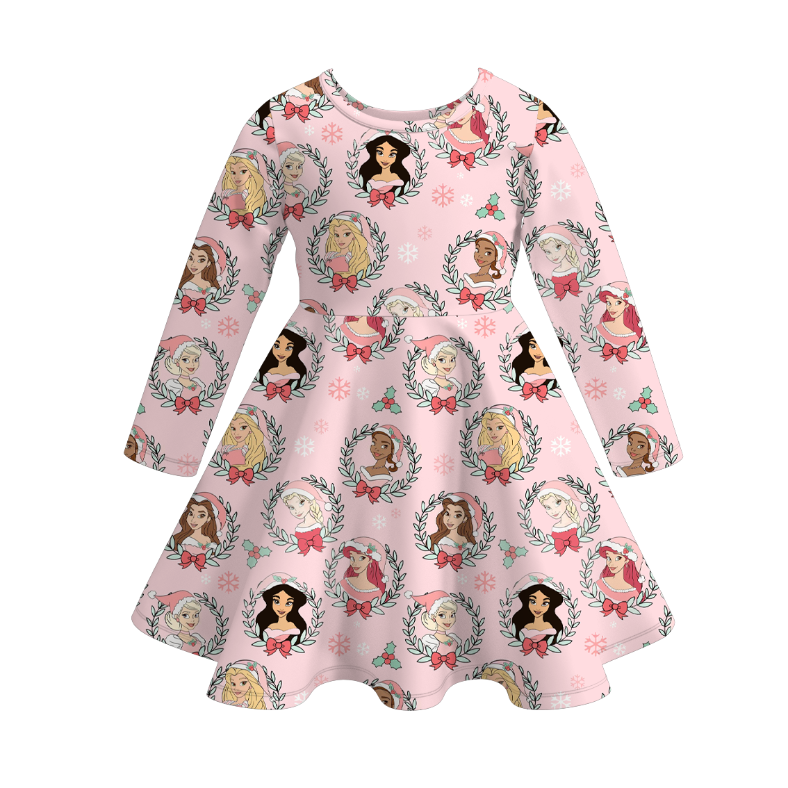 (Pre Order)Girls Fall&Winter Princess Print Dress