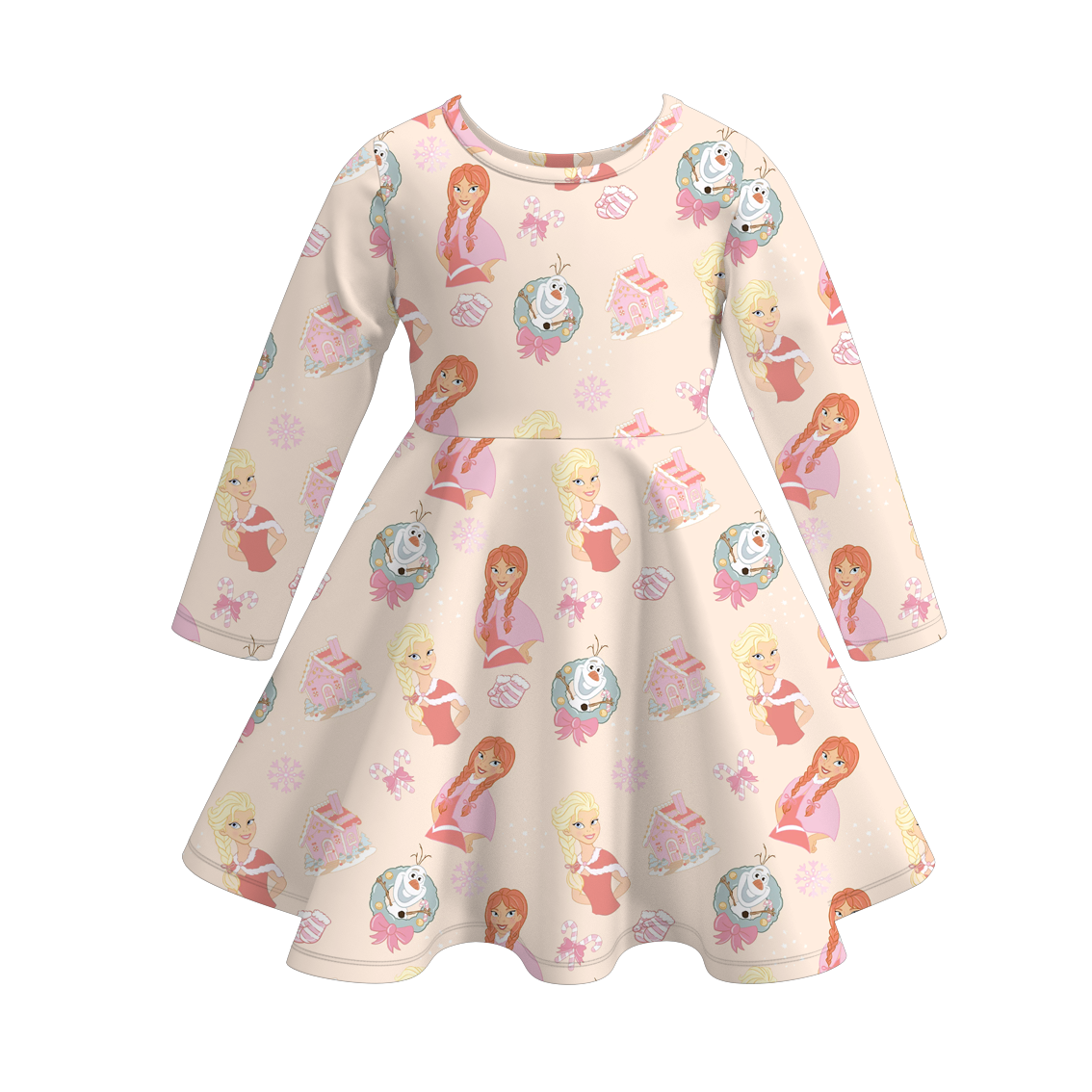 (Pre Order)Girls Fall&Winter Princess Print Dress