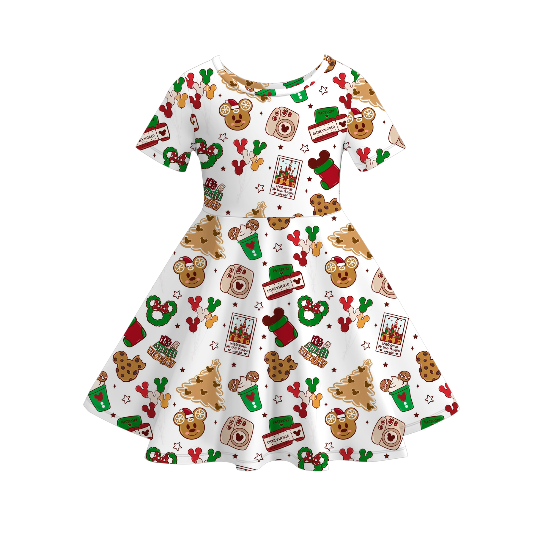 (Pre Order)Girls Halloween Cartoon Print Dress
