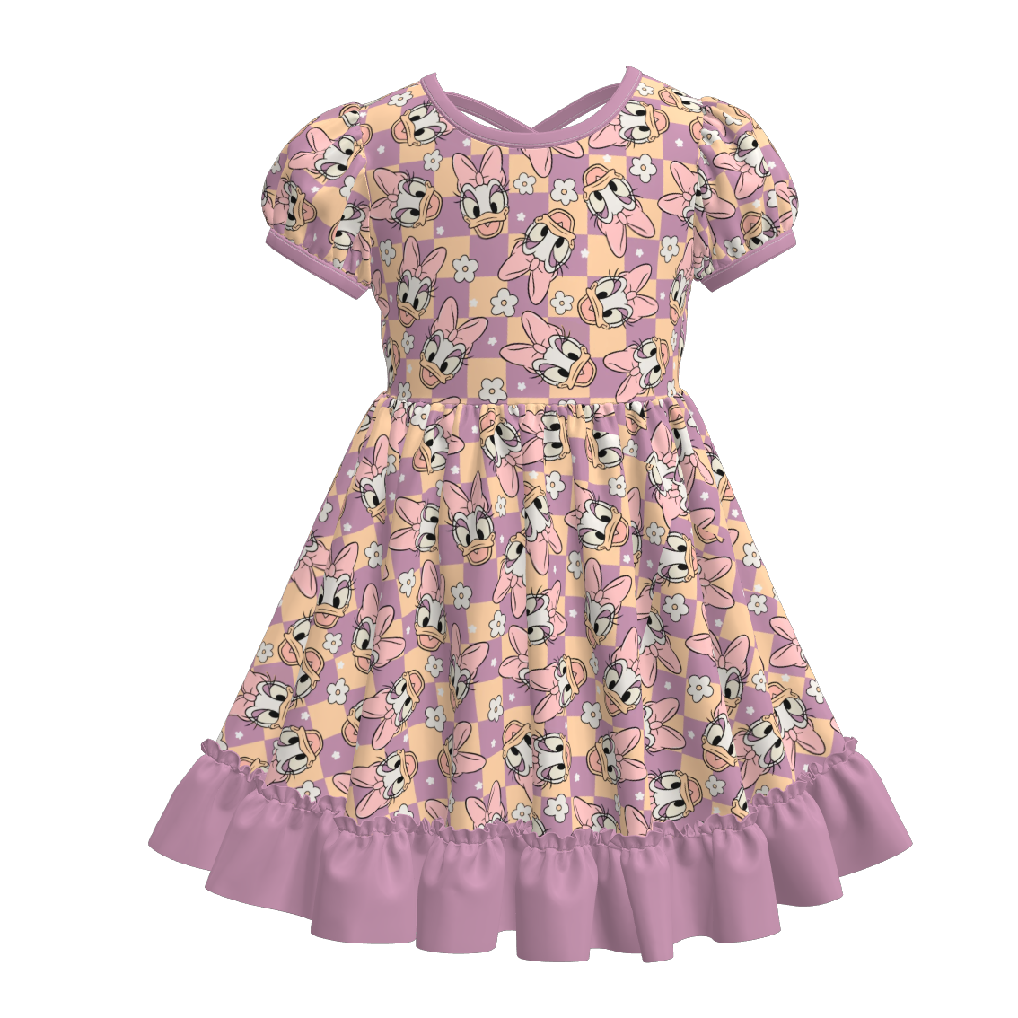 (Pre Order)Sisters Halloween Cartoon Print Dress&Romper