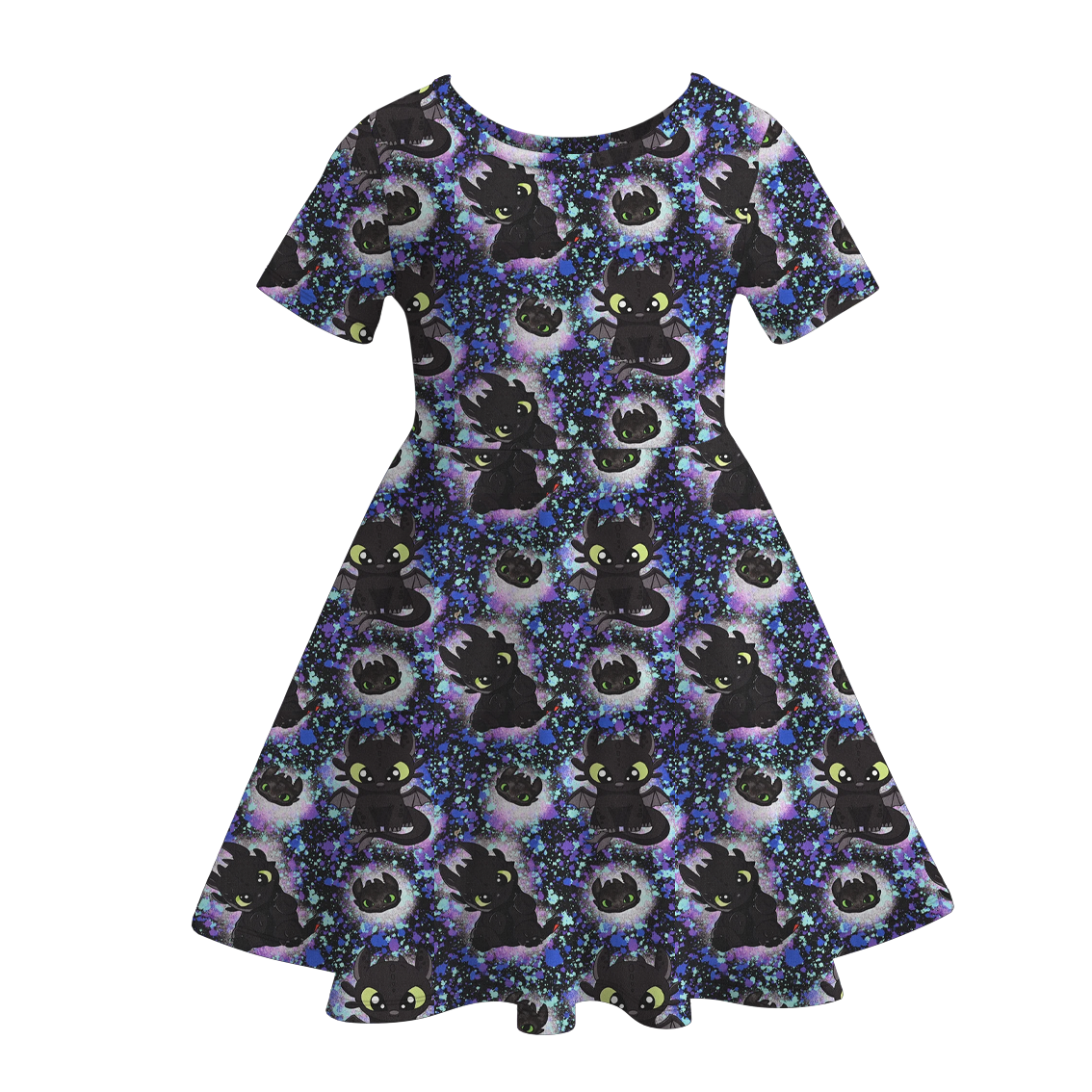(Pre Order)Girls Summer Cartoon Print Dress&Top