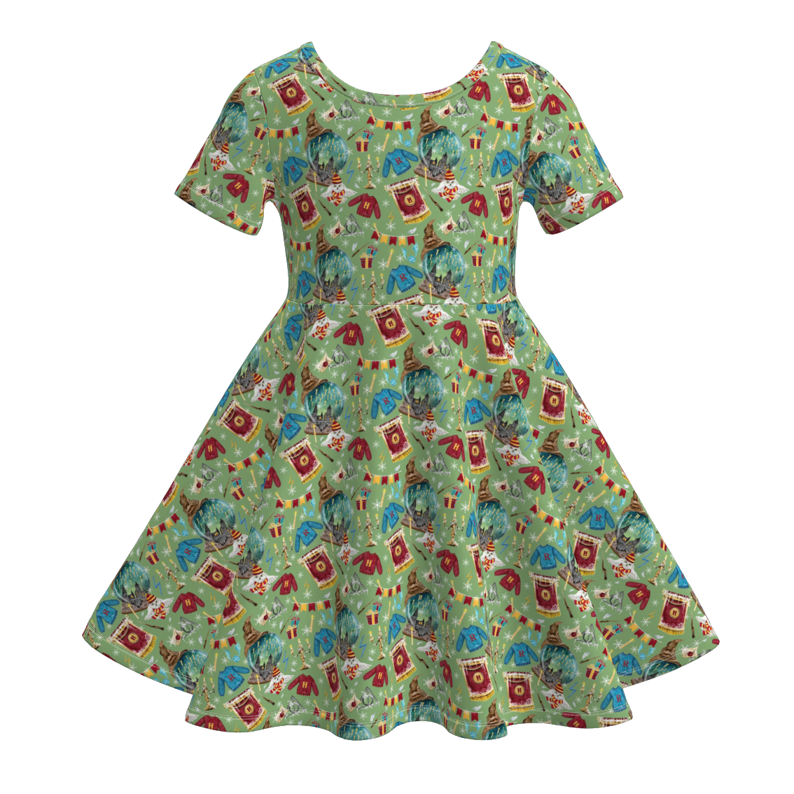 (Pre Order)Girls Castle Print Dress