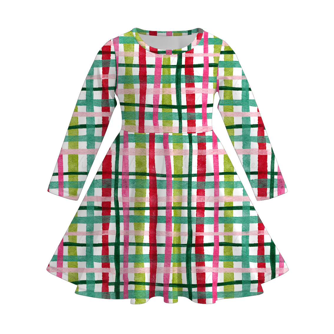 (Pre Order)Girls Christmas Print Dress&Outfit Set