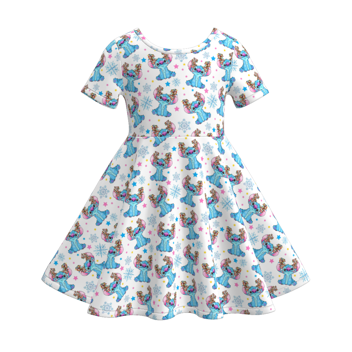 (Pre Order)Family Christmas Cartoon Print Dress&Set