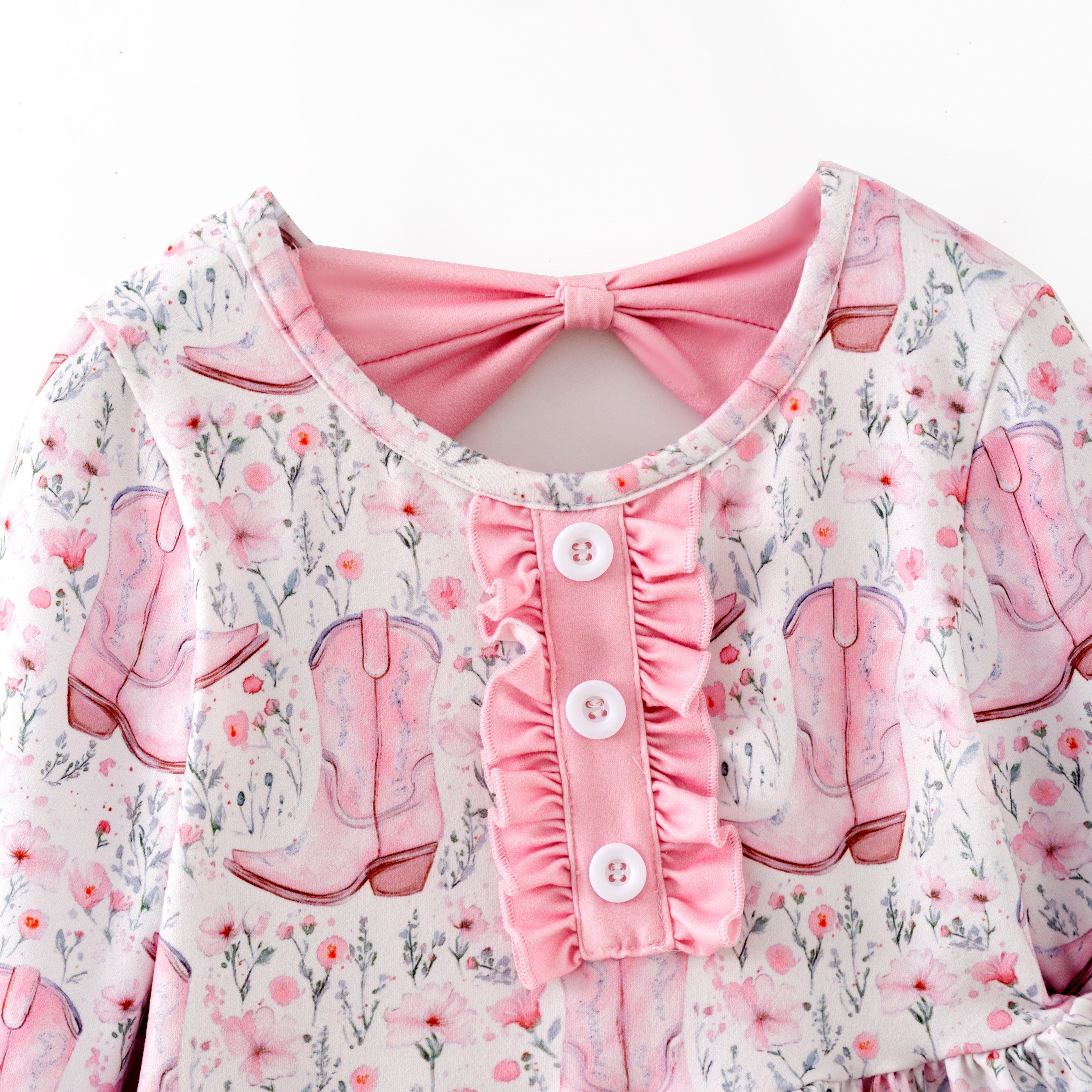 (Pre Order,Prepack Zone)Girls Cowgirl Print Dress(Mix Size)