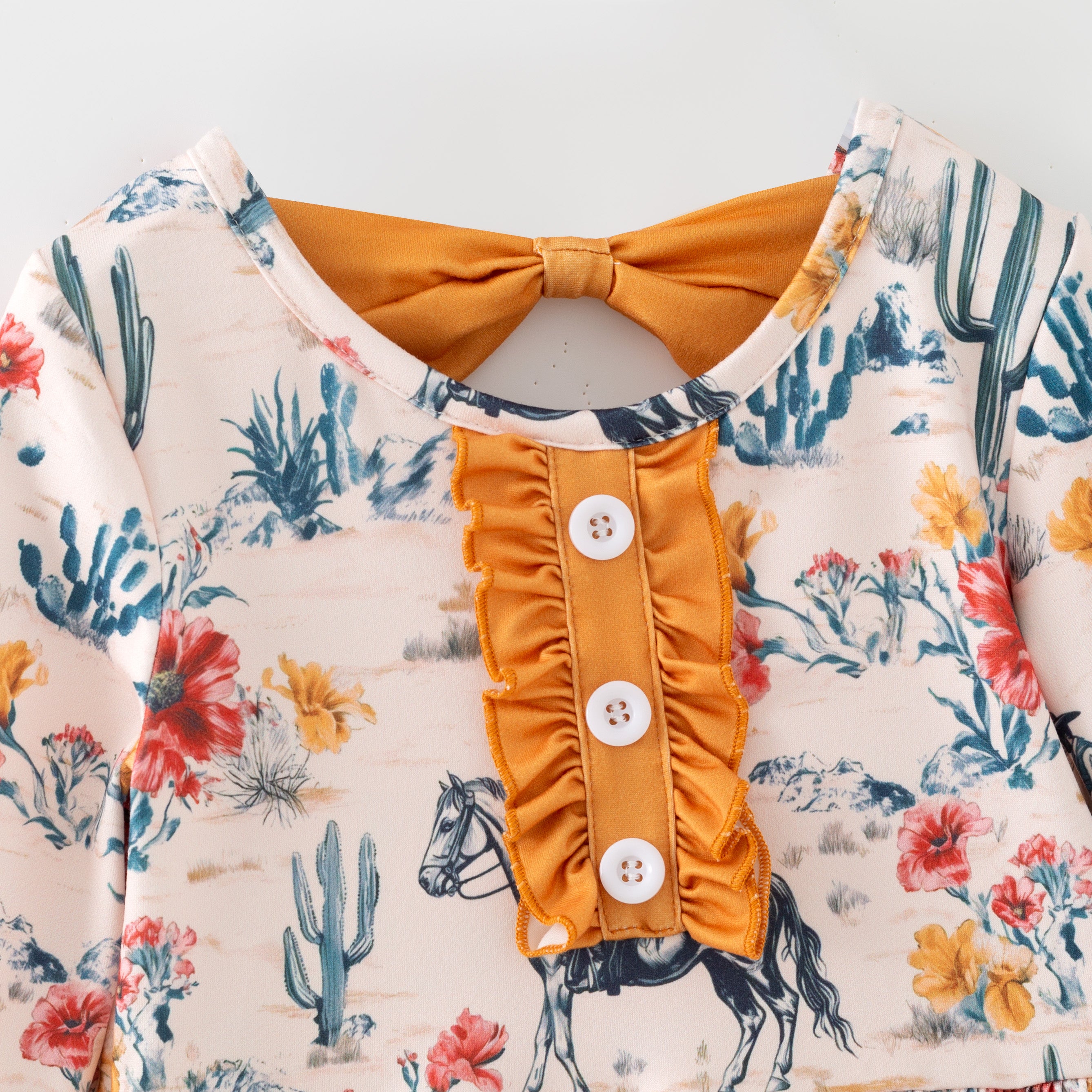 (Pre Order,Prepack Zone)Girls Cowgirl Print Dress(Mix Size)