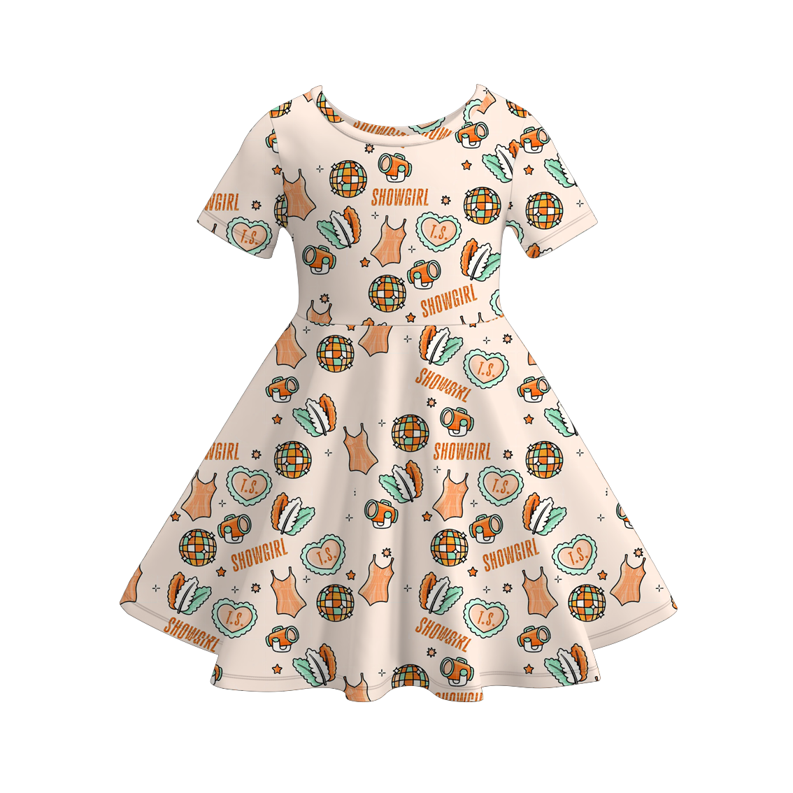 (Pre Order)Girls TS Showgirl Life Print Twirl Dress