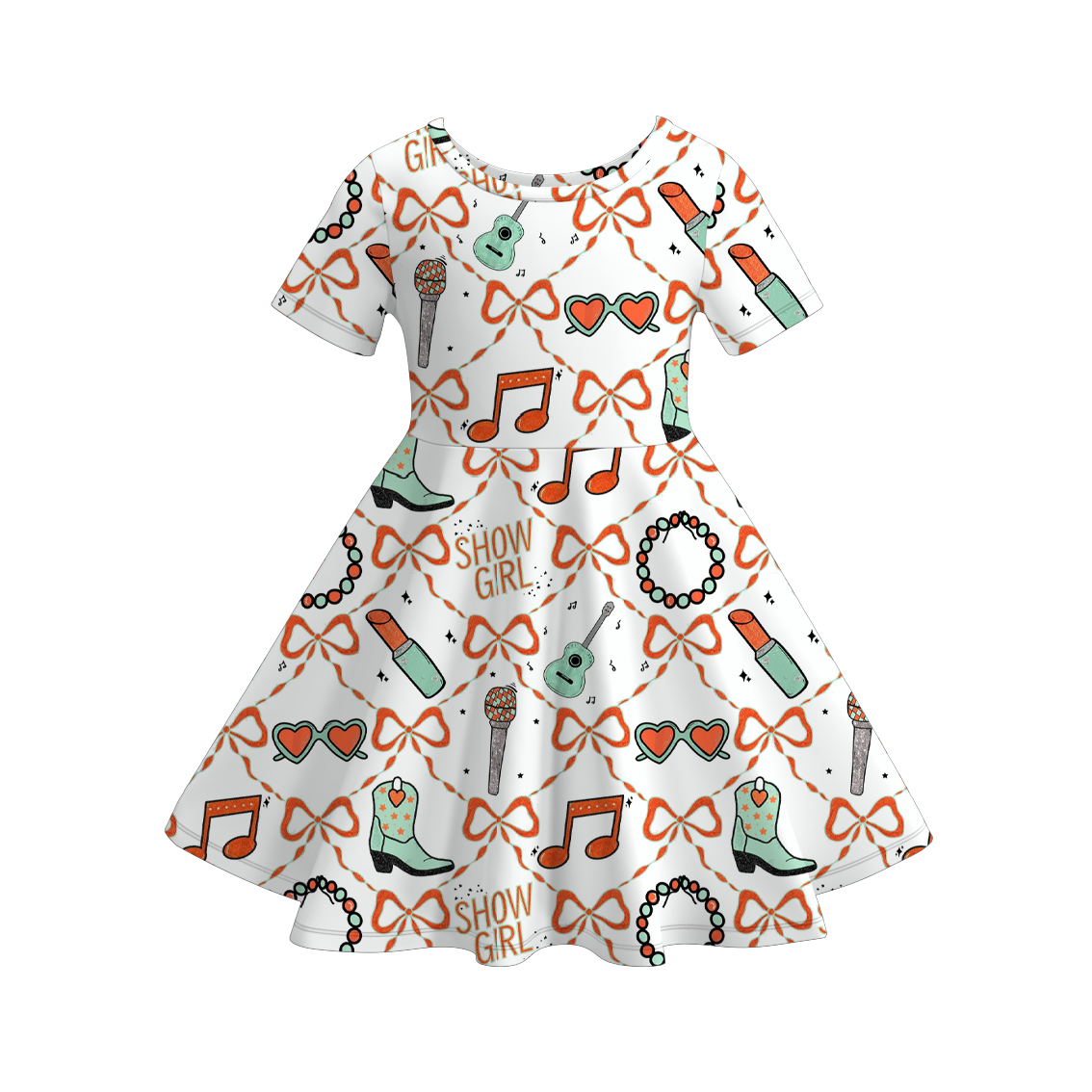 (Pre Order)Girls TS Showgirl Life Print Twirl Dress