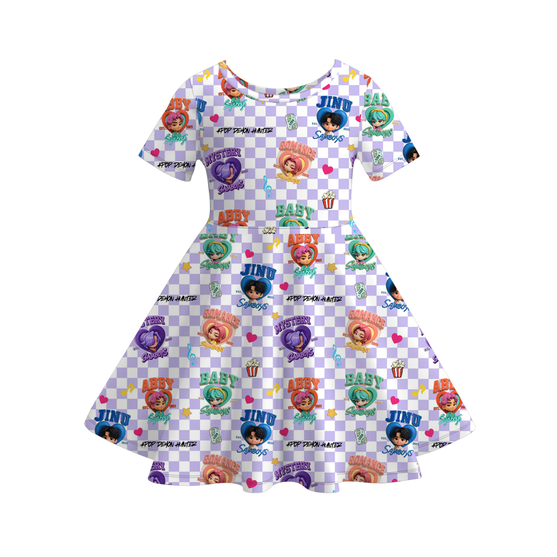 (Pre Order)Girls Movie Character Print Dress,Set&Top