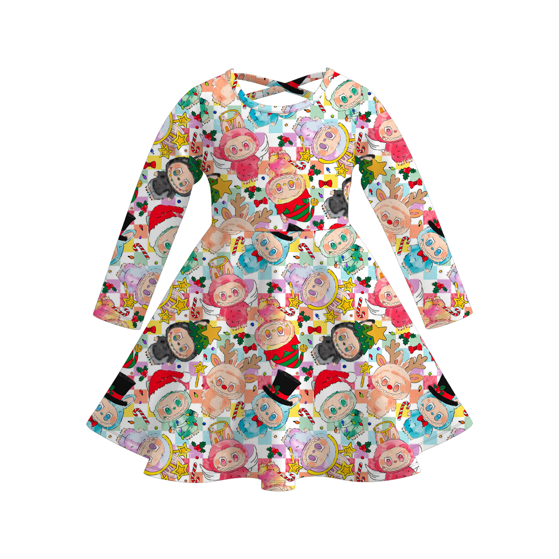 (Pre Order)Girls Fall&Winter LBB Print Dress