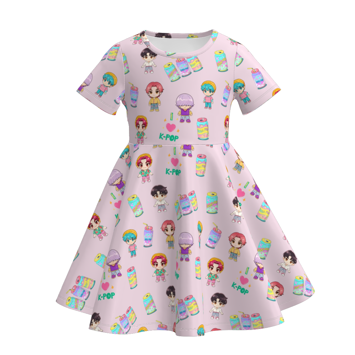(Pre Order)Girls Movie Character Print Dress