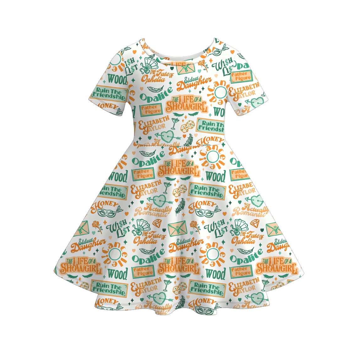 (Pre Order)Girls TS Print Dress