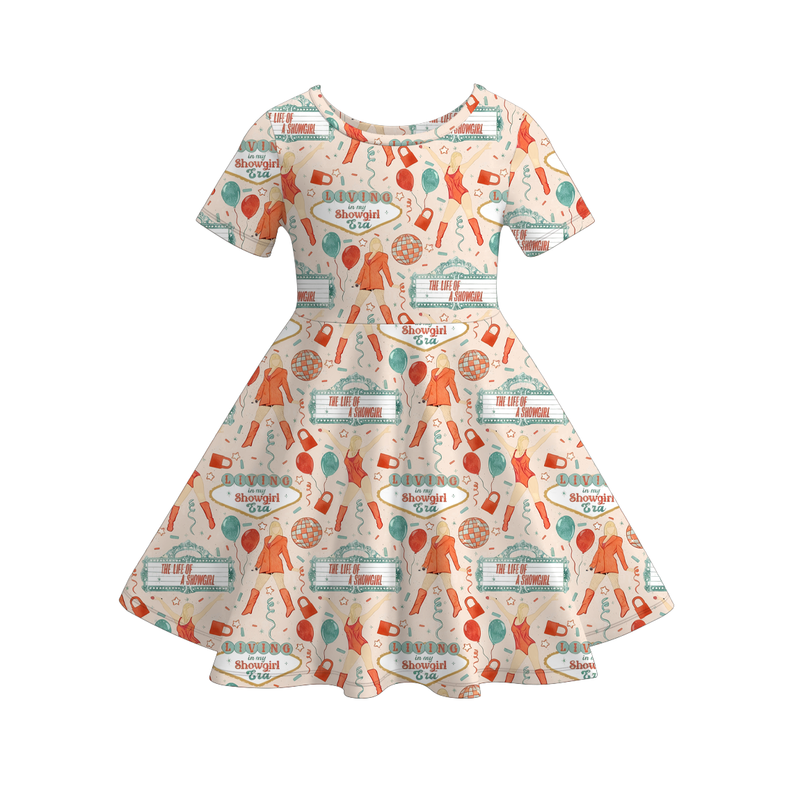 (Pre Order)Girls TS Print Dress