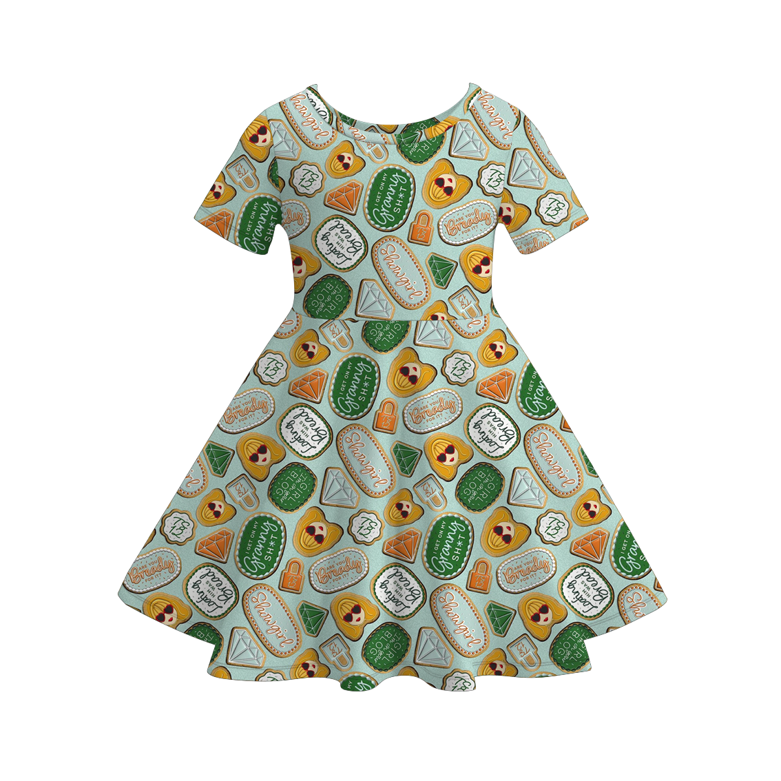 (Pre Order)Girls TS Print Dress