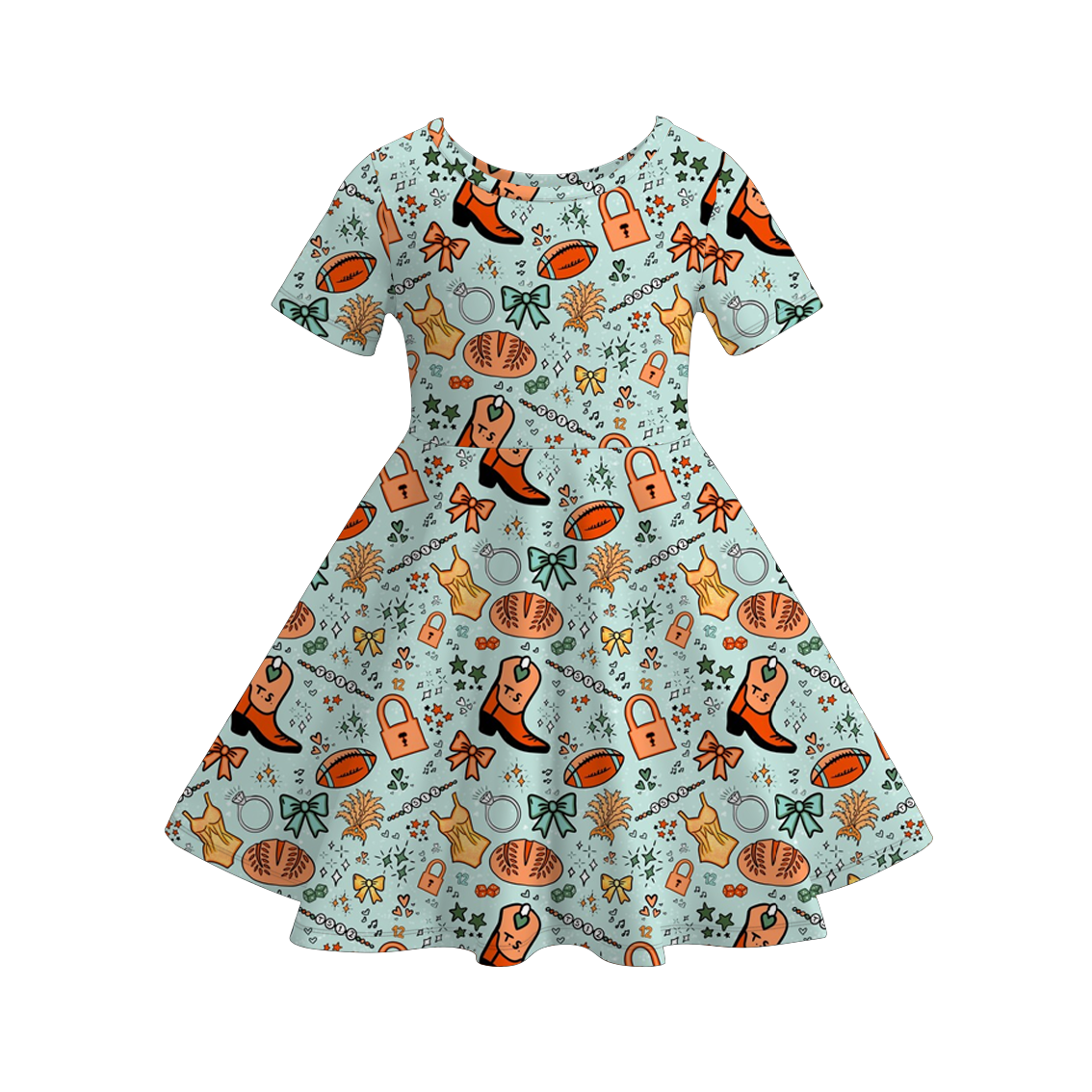 (Pre Order)Girls TS Print Dress