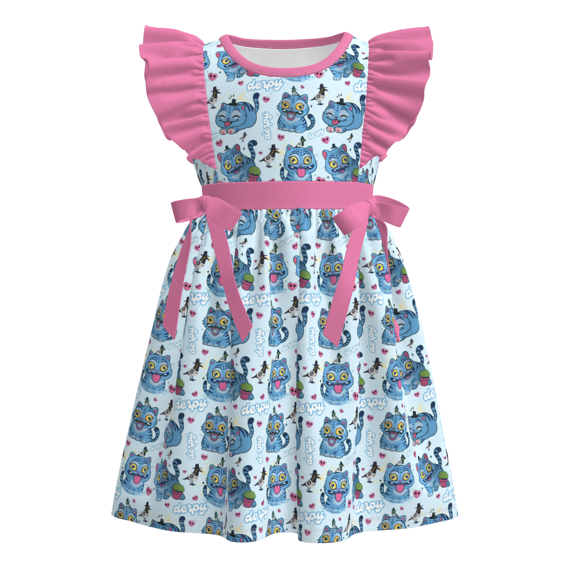 (Pre Order)Girls Valentine's Day Movie Character Print Dress