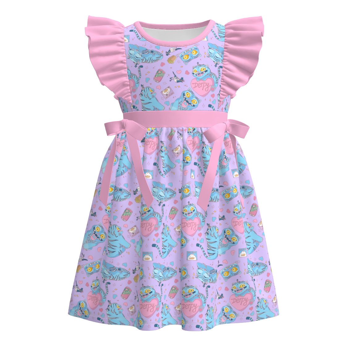 (Pre Order)Girls Valentine's Day Movie Character Print Dress