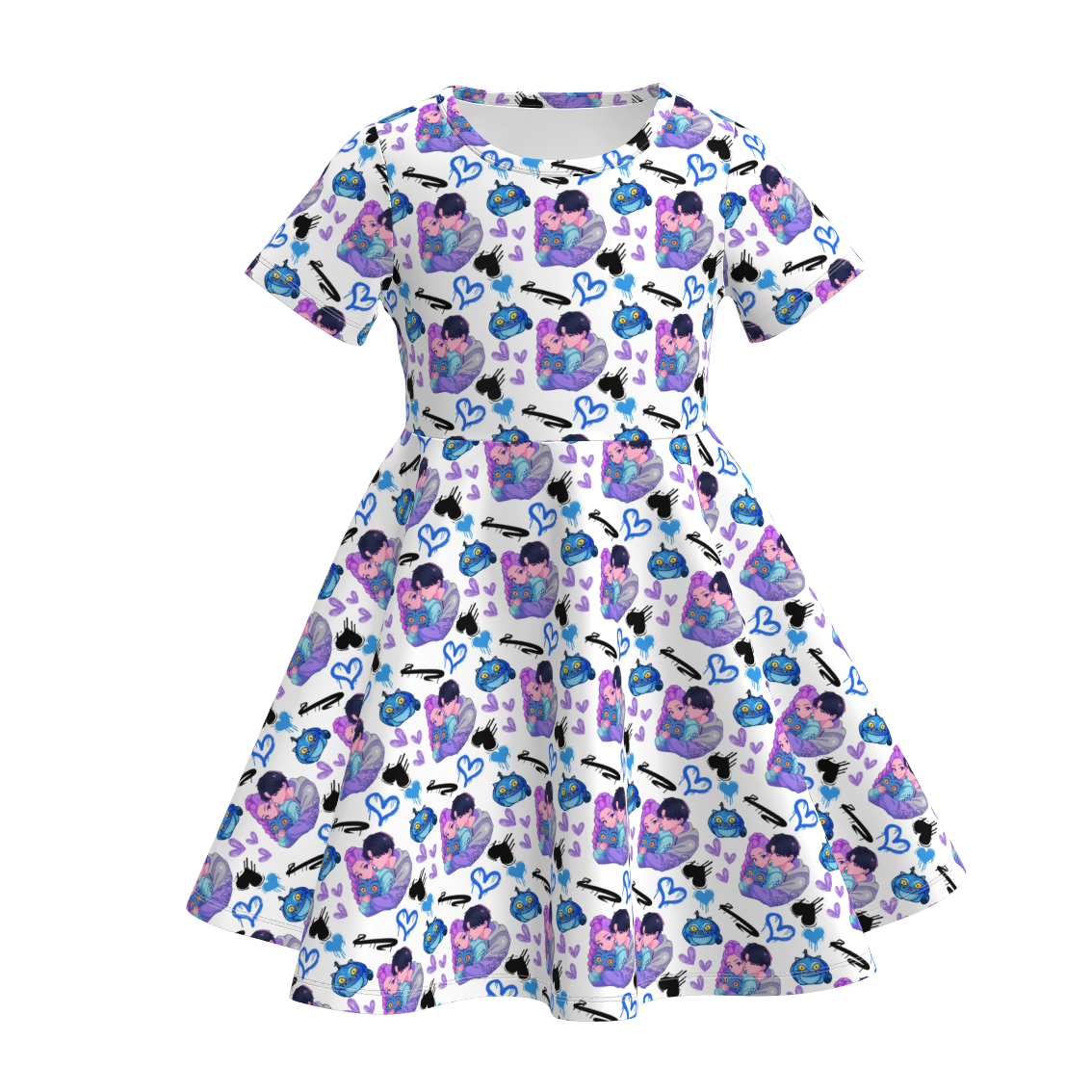 (Pre Order)Girls Valentine's Day Movie Character Print Dress