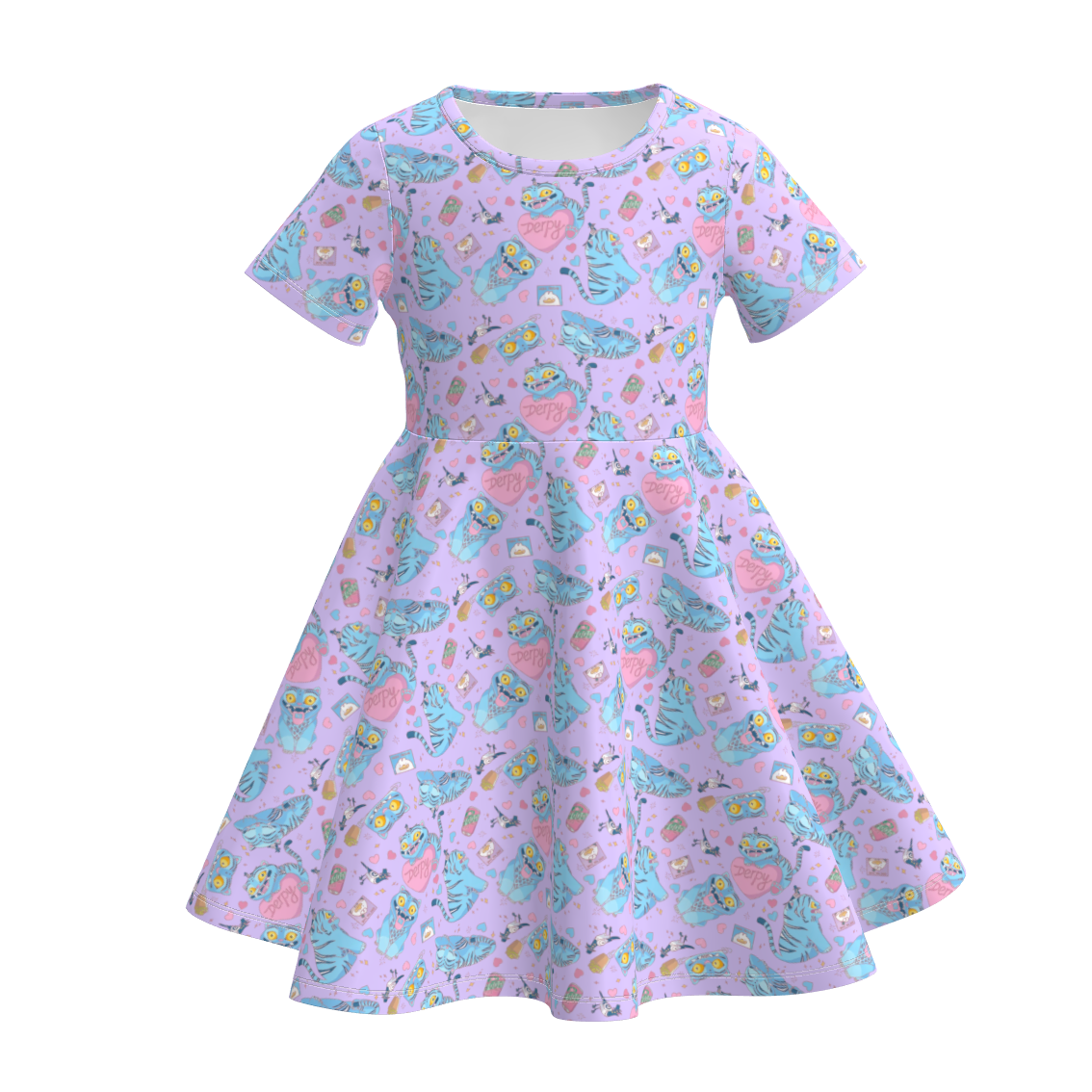(Pre Order)Girls Valentine's Day Movie Character Print Dress