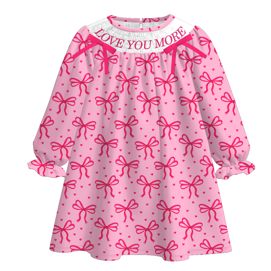 (Pre Order)Sisters Valentine's Day Embroidery Smocked Dress&Romper