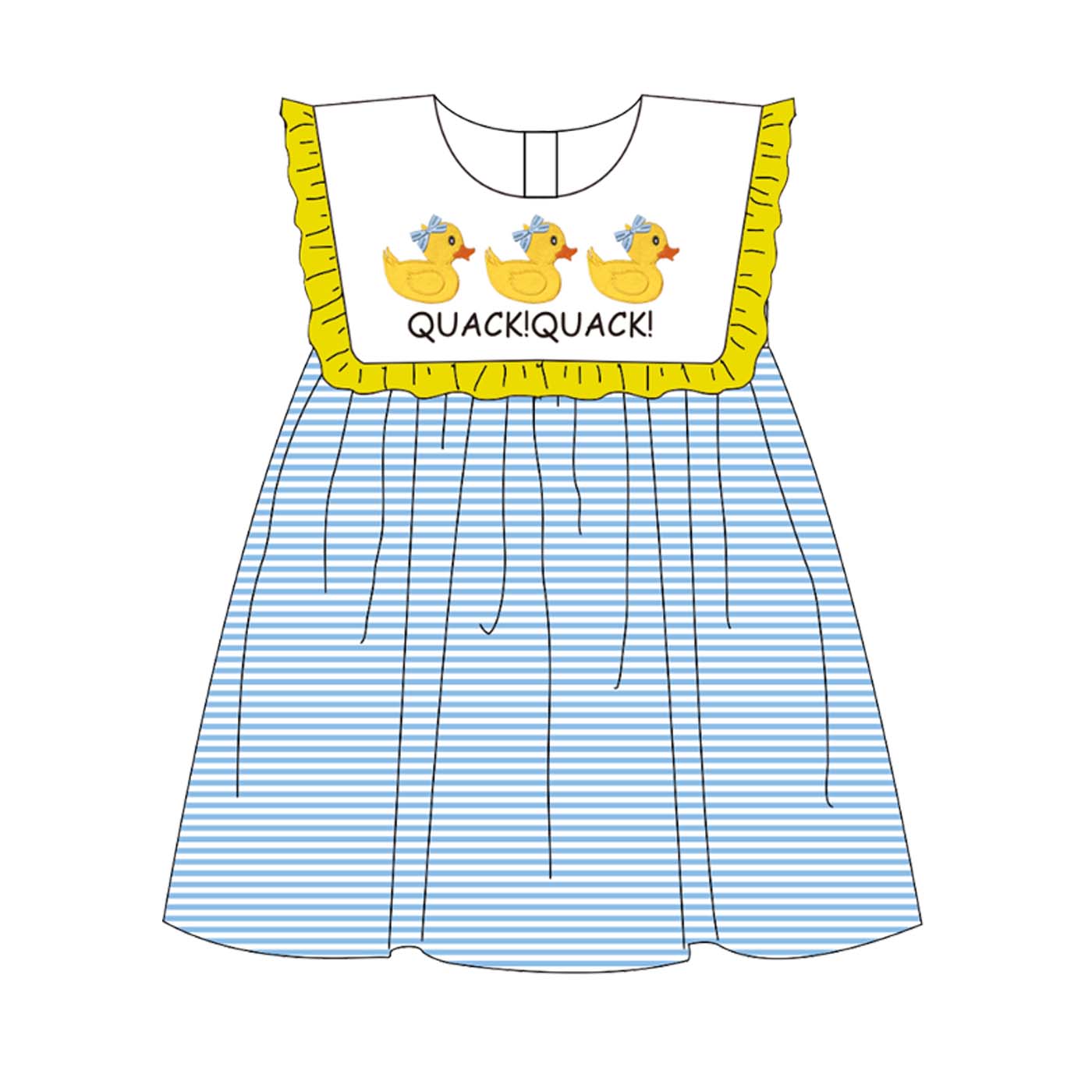 (Pre Order)Siblings Spring&Summer Duck Embroidery Dress,Set&Romper