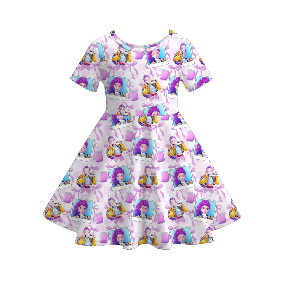 (Pre Order)Girls Movie Character Print Dress