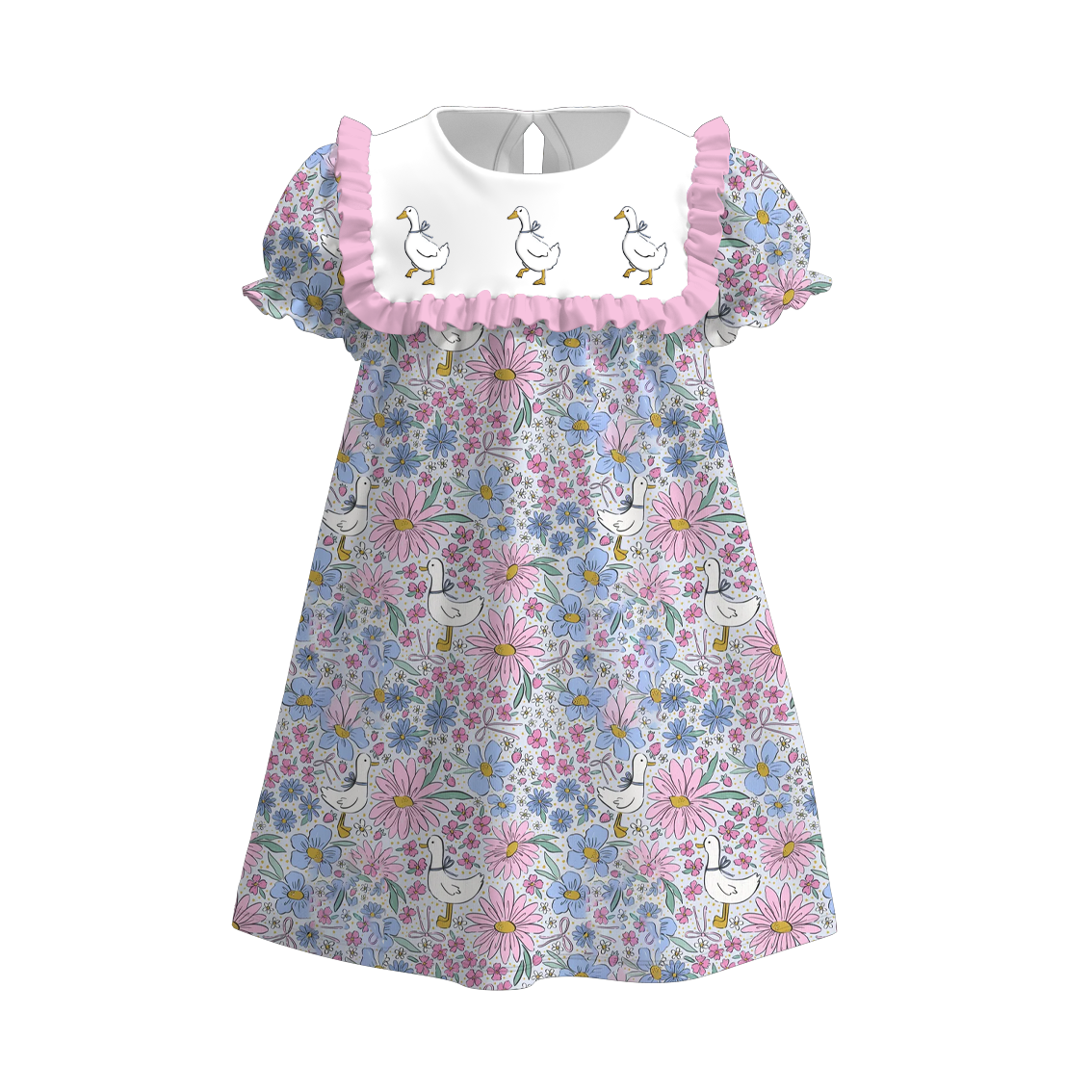 (Pre Order)Siblings Spring Goose Embroidery Dress&Romper