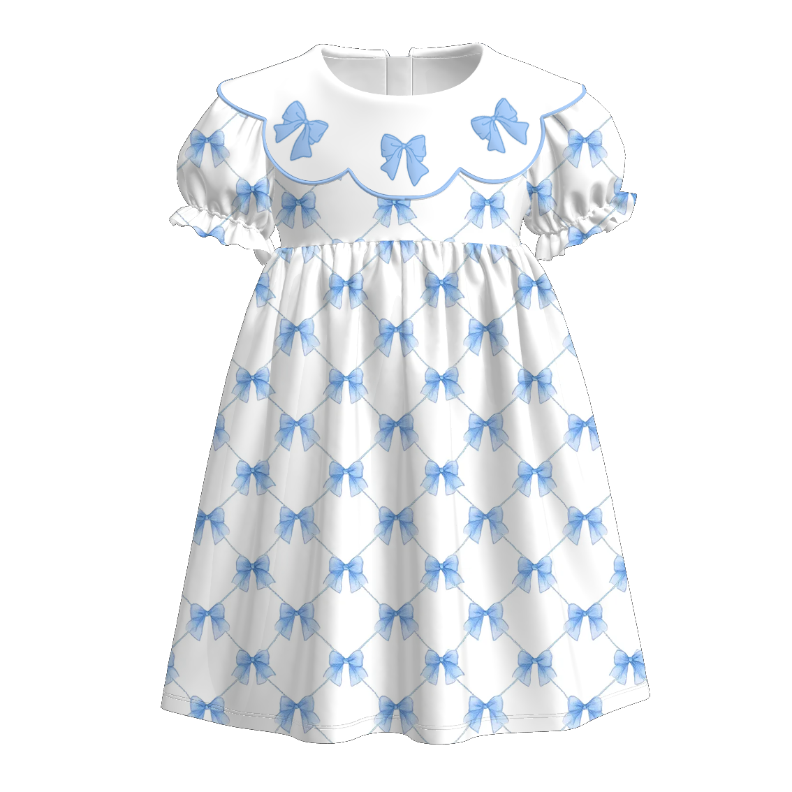 (Pre Order)Sisters Spring Bow Embroidery Dress&Romper