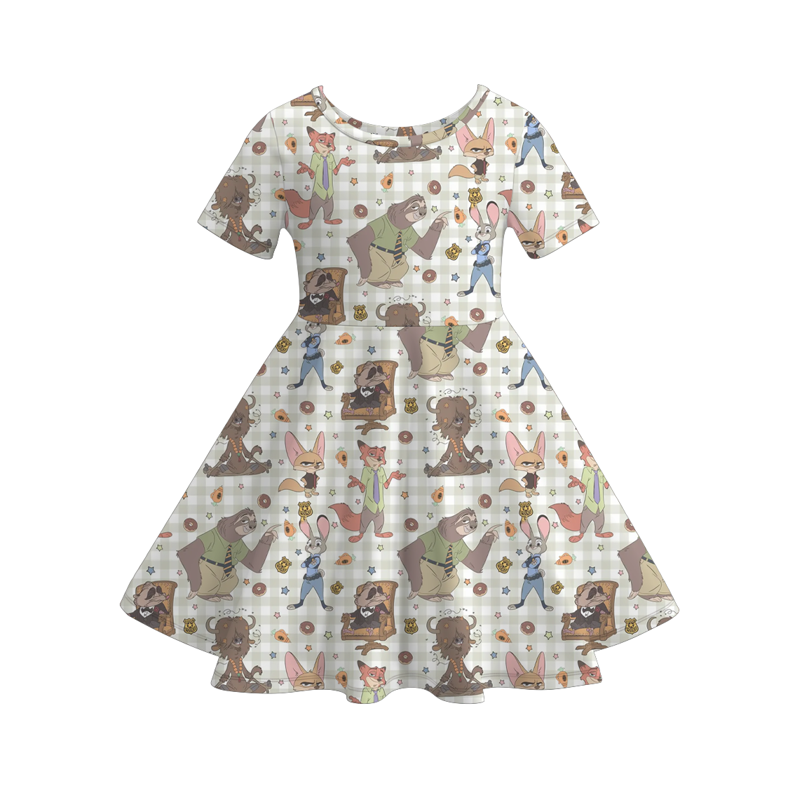 (Pre Order)Siblings Cartoon Print Dress&Top