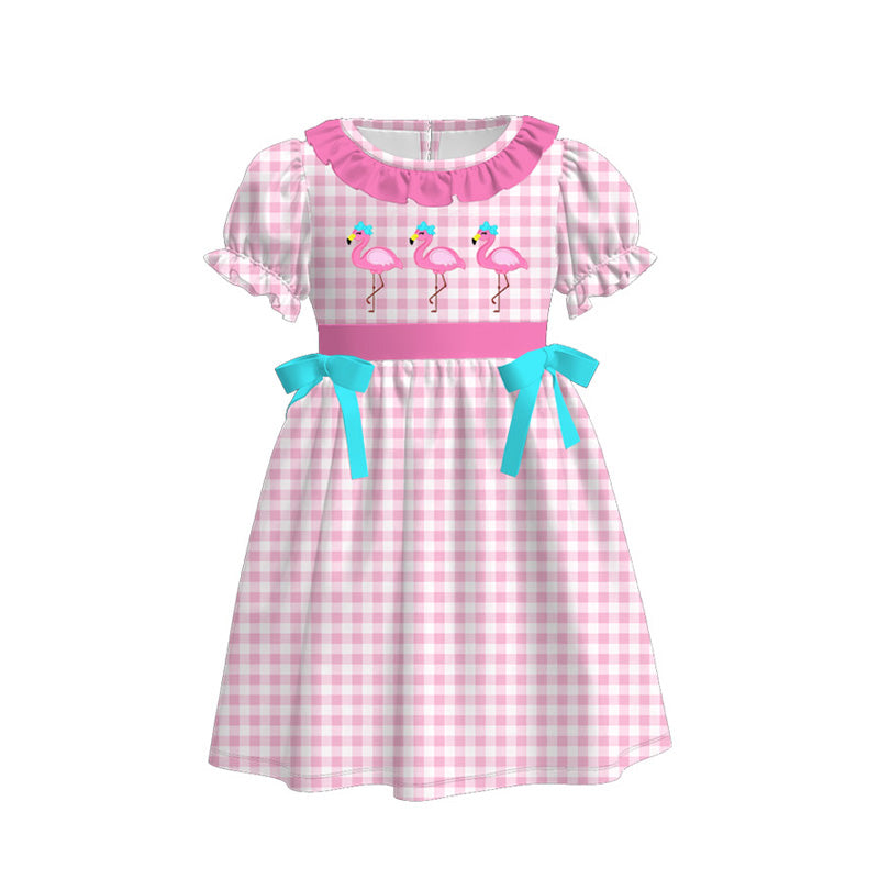 (Pre Order)Sisters Spring Flamingo Print Dress,Set&Romper