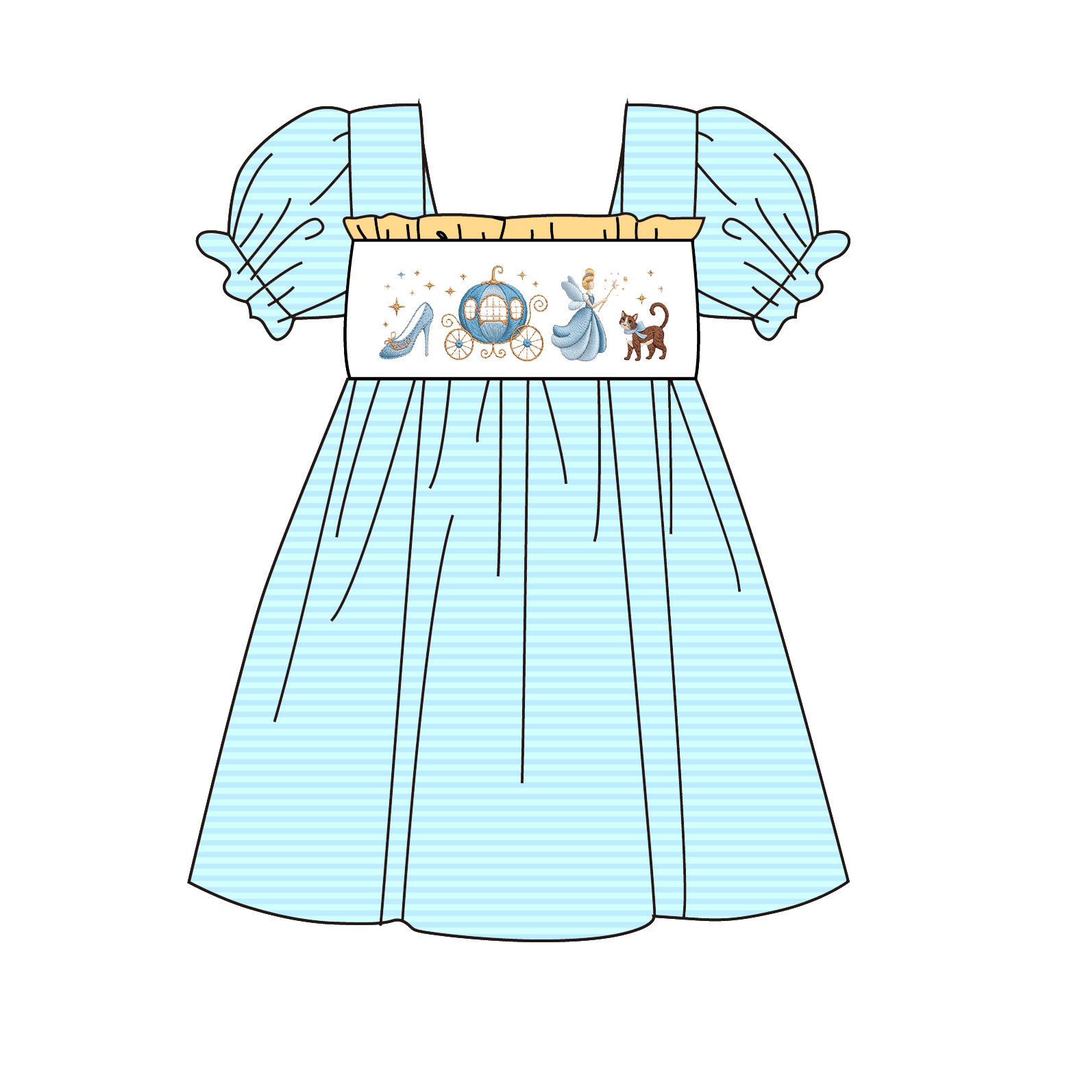 (Pre Order)Sisters Spring Princess Embroidery Smocked Dress&Romper