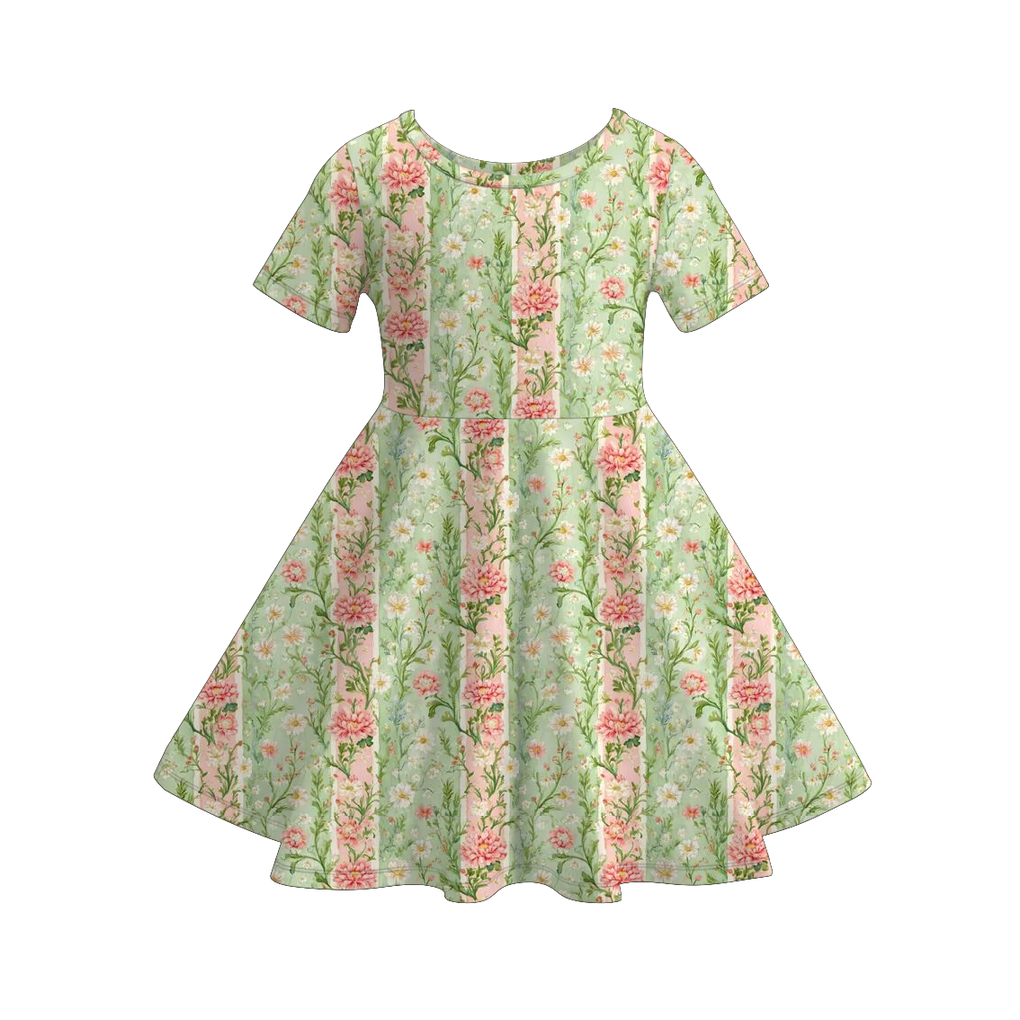 (Pre Order)Girls Spring&Summer Floral Print Dress