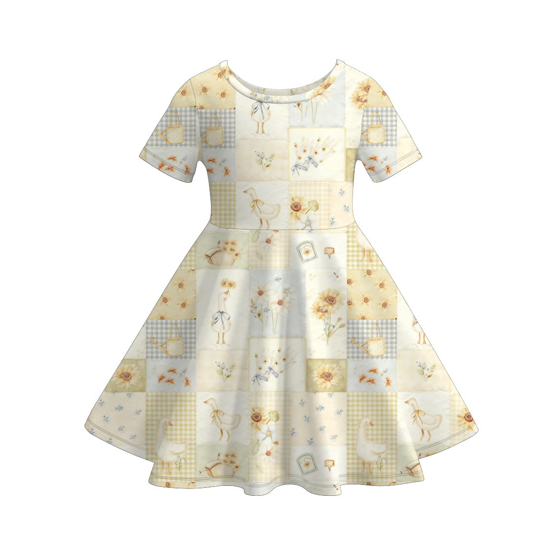 (Pre Order)Girls Spring&Summer Floral Print Dress